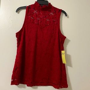 Red Lace dressy top